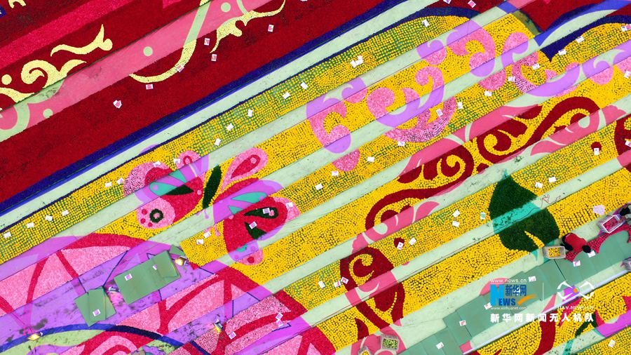 河南鄢陵:300萬(wàn)株鮮花打造巨型“地毯” 河南鄢陵:300萬(wàn)株鮮花打造巨型“地毯”